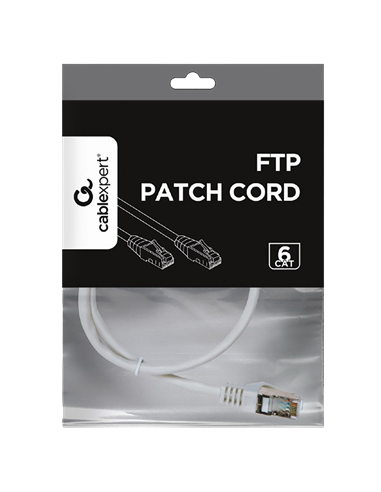 Патч-корд Cablexpert PP6-0.5M/W, Cat6 FTP , 0,5м, Белый