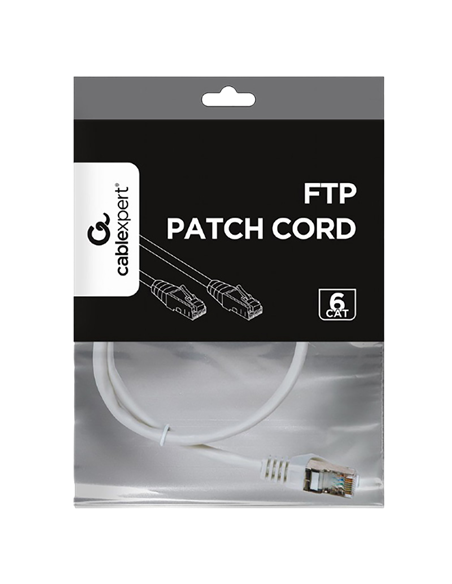 Патч-корд Cablexpert PP6-0.5M/W, Cat6 FTP , 0,5м, Белый Патч-корд Cablexpert PP6-0.5M/W, Cat6 FTP , 0,5м, Белый