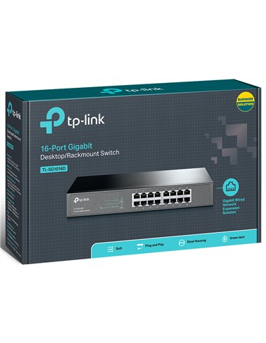 Сетевой коммутатор TP-LINK TL-SG1016D, 16x 10/100/1000 Мбит/с