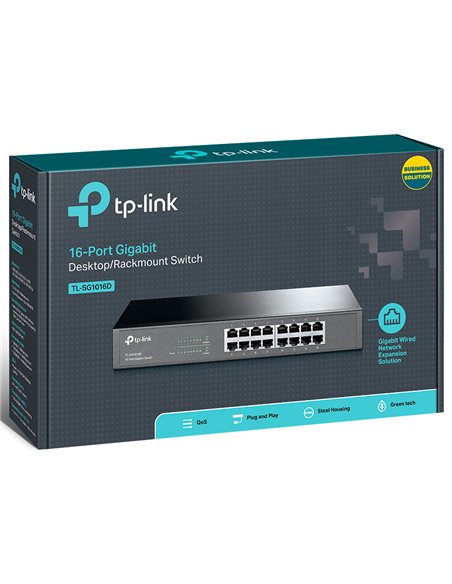 Сетевой коммутатор TP-LINK TL-SG1016D, 16x 10/100/1000 Мбит/с