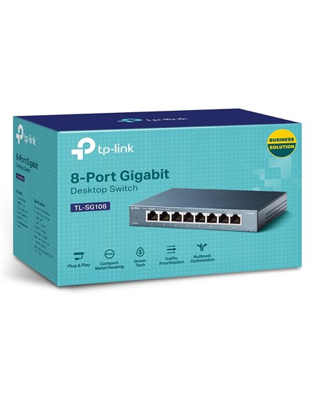 Switch de rețea TP-LINK TL-SG108, 8x 10/100/1000 Mbps