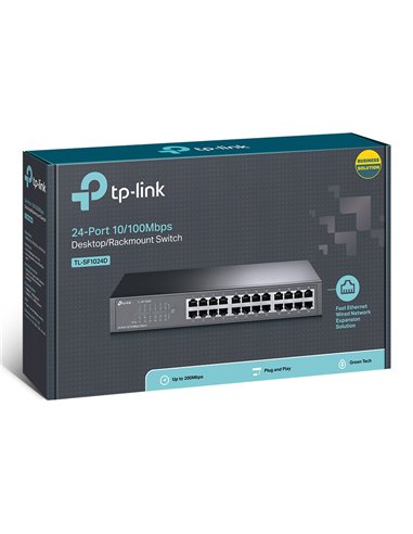Сетевой коммутатор TP-LINK TL-SF1024D, 24x 10/100 Мбит/с
