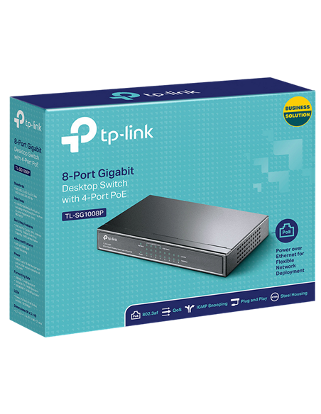 Comutator PoE TP-LINK TL-SG1008P, 4x IEEE 802.3af/at