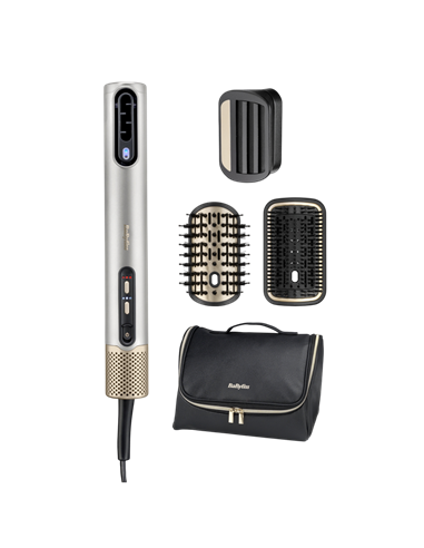 Uscător de păr-perie BaByliss AS6555E, 1600W, Argintiu