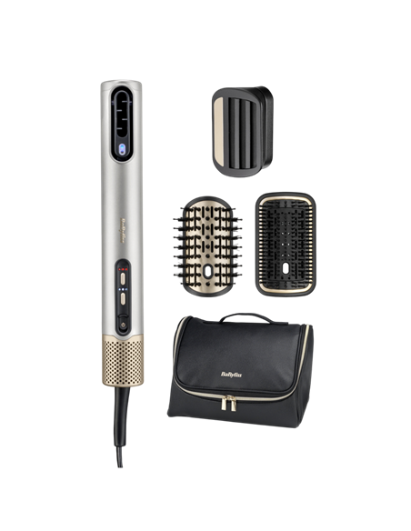 Uscător de păr-perie BaByliss AS6555E, 1600W, Argintiu