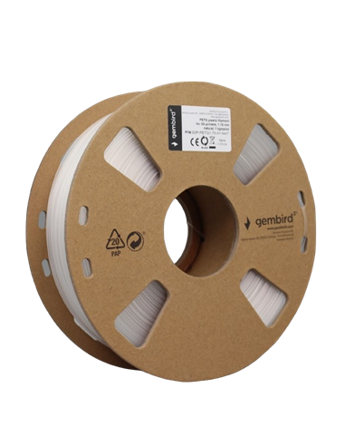 Нить для 3D-принтера Gembird 3DP-PETG1.75-01-NAT, PETG, Прозрачный, 1.75 мм, 1 кг