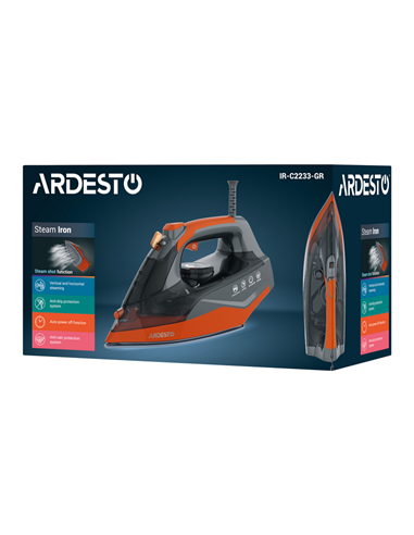 Утюг Ardesto IR-C2233-GR, 2200Вт, Черный | Оранжевый