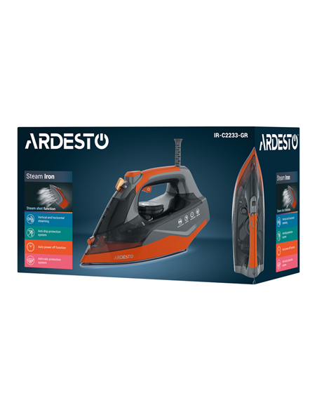 Утюг Ardesto IR-C2233-GR, 2200Вт, Черный | Оранжевый