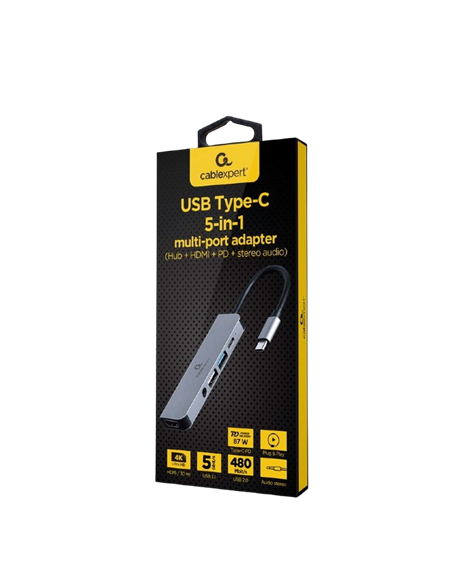 Stație Docking Gembird A-CM-COMBO5-02, Gri