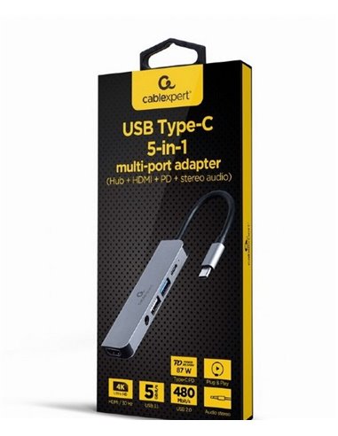 Stație Docking Gembird A-CM-COMBO5-02, Gri