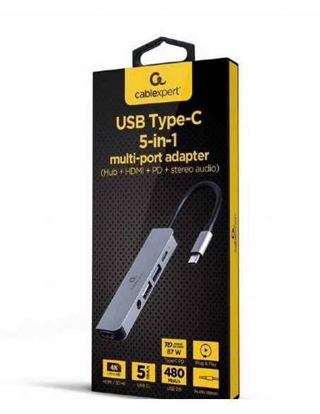 Stație Docking Gembird A-CM-COMBO5-02, Gri