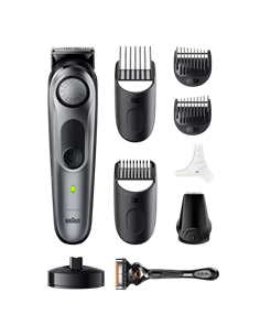 Trimmer pentru bărbați Braun BT7420, Negru | Argintiu
