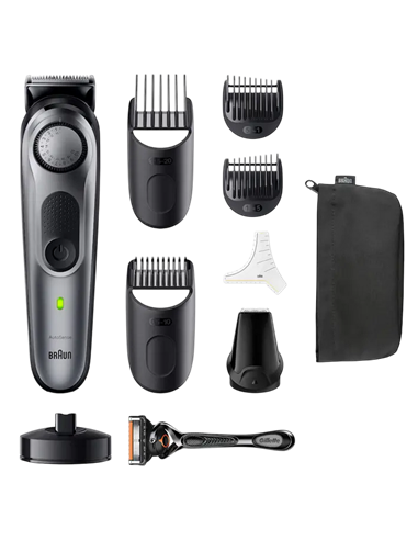 Trimmer pentru bărbați Braun BT7420, Negru | Argintiu