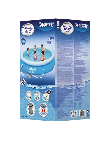 Piscină gonflabilă Bestway 57274, 5377L, Albastru deschis