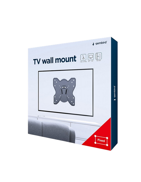 Фиксированное настенное крепление Gembird WM-42F-03, Черный