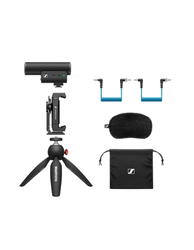 Microfon portabil pentru înregistrare vocală Sennheiser MKE 400, Cu fir, Negru