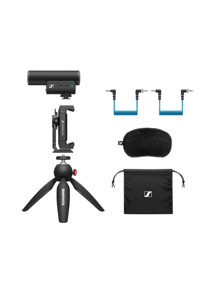 Microfon portabil pentru înregistrare vocală Sennheiser MKE 400, Cu fir, Negru