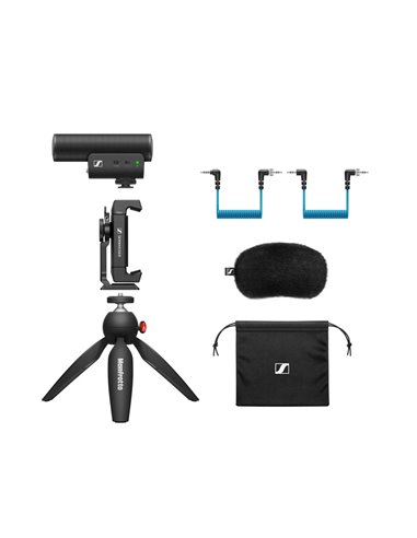 Microfon portabil pentru înregistrare vocală Sennheiser MKE 400, Cu fir, Negru