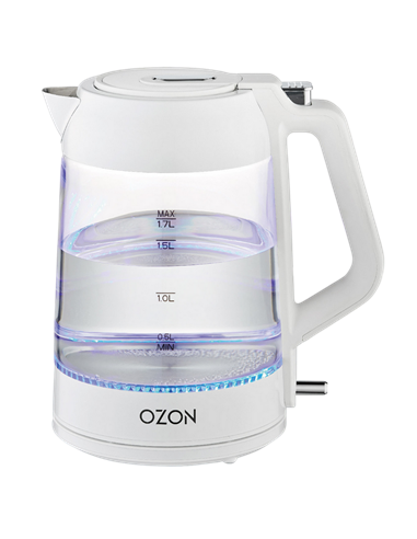 Fierbător electric OZON EKC-1705A-GS, Alb