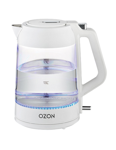 Электрочайник OZON EKC-1705A-GS, Белый