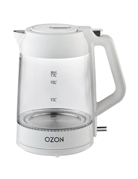 Электрочайник OZON EKC-1705A-GS, Белый
