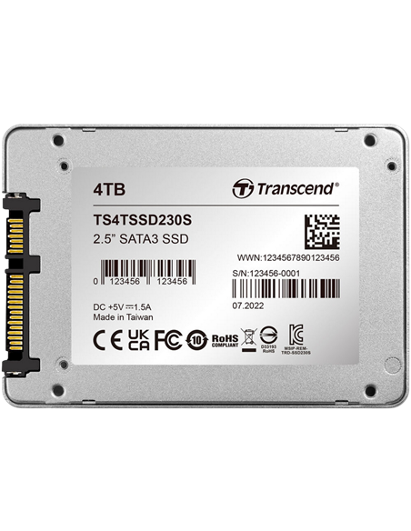 Накопитель SSD Transcend SSD230S, 4000Гб, TS4TSSD230S