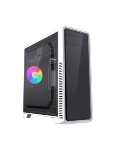 Компьютерный корпус Gamemax G561E-WH, Midi-Tower, Без блока питания, Черный | Белый