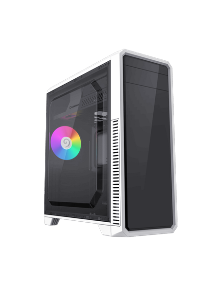 Carcasă PC Gamemax G561E-WH, Midi-Tower, Fără PSU, Negru | Alb