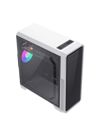 Carcasă PC Gamemax G561E-WH, Midi-Tower, Fără PSU, Negru | Alb