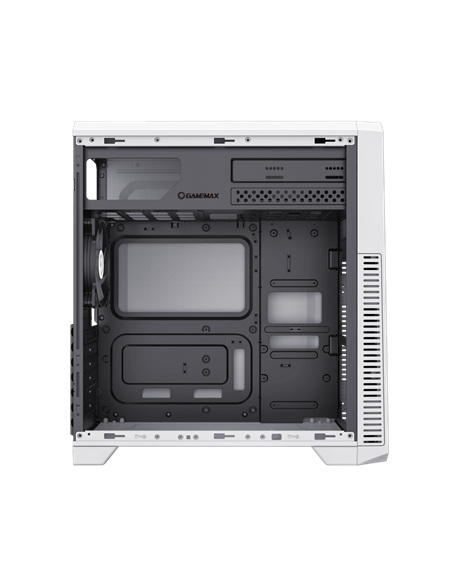 Carcasă PC Gamemax G561E-WH, Midi-Tower, Fără PSU, Negru | Alb