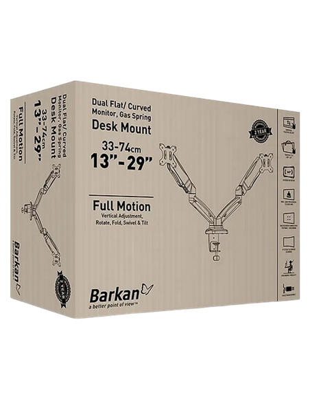 Настольный кронштейн для монитора BARKAN M142P, Чёрный