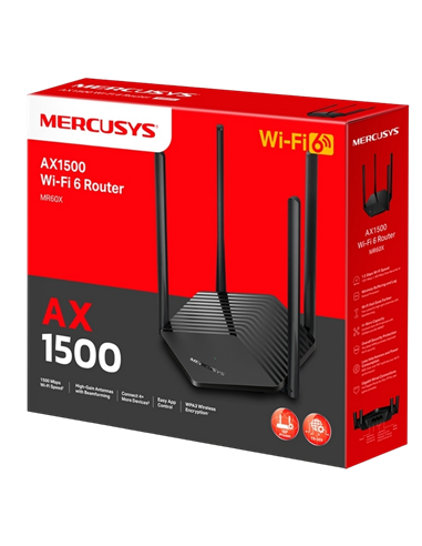 Беспроводной маршрутизатор MERCUSYS MR60X, Чёрный