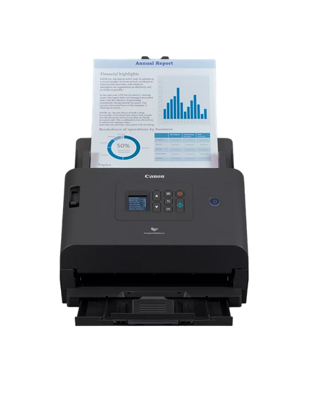 Scaner de documente cu alimentare automată Canon imageFORMULA DR-S250N, A4, Negru