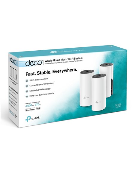 Sistem Wi-Fi Mesh TP-LINK Deco M4 (3-pack), Alb