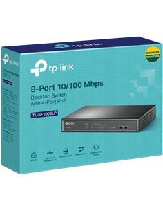 Comutator PoE TP-LINK TL-SF1008LP, 4x IEEE 802.3af 2