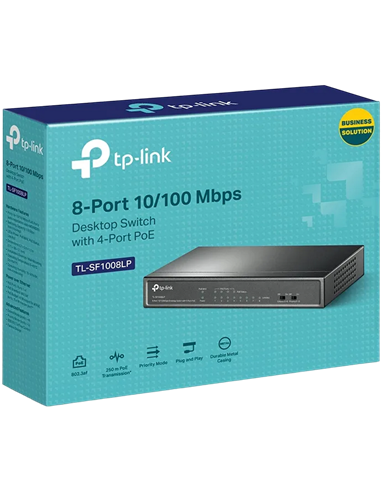 Comutator PoE TP-LINK TL-SF1008LP, 4x IEEE 802.3af