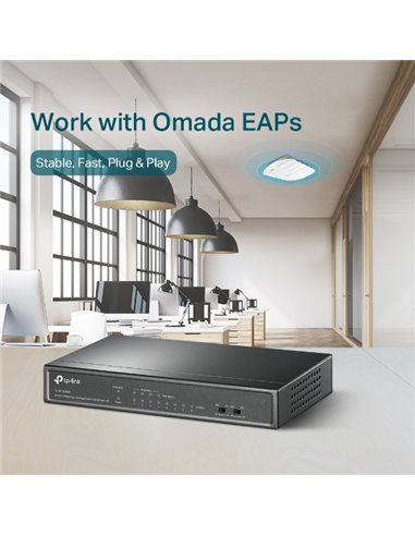 Comutator PoE TP-LINK TL-SF1008LP, 4x IEEE 802.3af