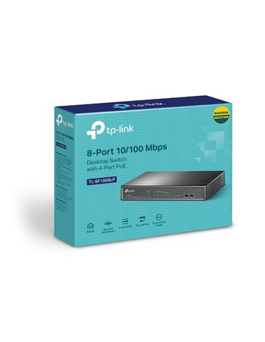 Comutator PoE TP-LINK TL-SF1008LP, 4x IEEE 802.3af