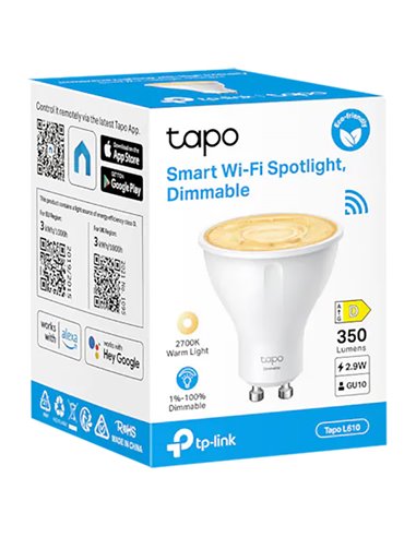 Светодиодная лампа TP-LINK Tapo L610, GU10, Белый