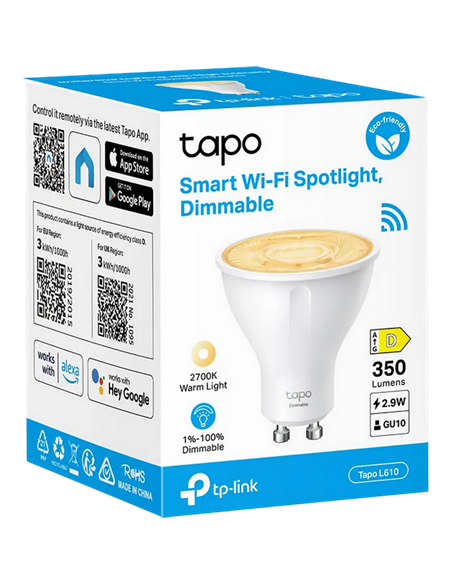 Светодиодная лампа TP-LINK Tapo L610, GU10, Белый