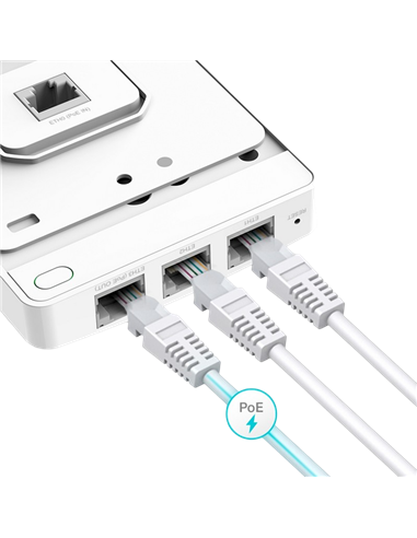Точка доступа TP-LINK EAP615-Wall, 574 Мбит/с, 1201 Мбит/с, Белый