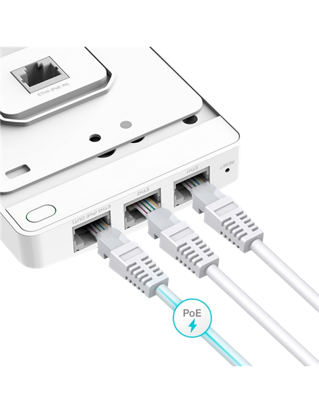 Точка доступа TP-LINK EAP615-Wall, 574 Мбит/с, 1201 Мбит/с, Белый