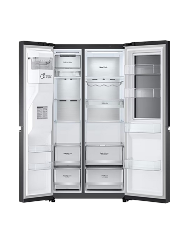 Frigider LG GSXV90MCDE, InstaView Door-in-Door™, Negru