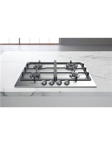 Plită pe gaz Whirlpool TGML 661 IX, Oțel inoxidabil
