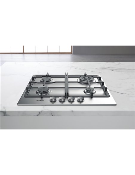 Plită pe gaz Whirlpool TGML 661 IX, Oțel inoxidabil