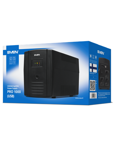 Sursă de alimentare neîntreruptibilă SVEN Pro 1000 LCD, Linear-interactiv, 1000VA, Turn