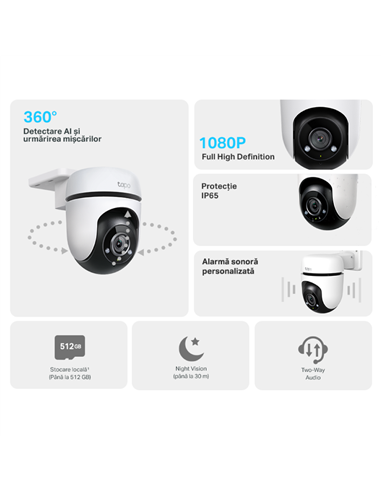 Умная камера видеонаблюдения TP-LINK TAPO C500, Белый