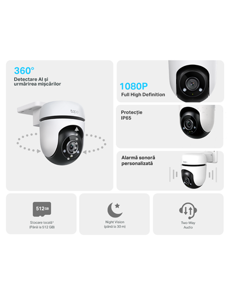 Умная камера видеонаблюдения TP-LINK TAPO C500, Белый