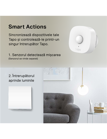 Умный выключатель света TP-LINK Tapo S210, Белый