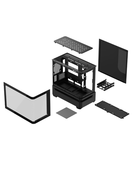 Компьютерный корпус ASUS PRIME AP202 TG ARGB, Midi-Tower, , Чёрный